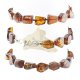 Cherry Baltic amber bracelet with silver